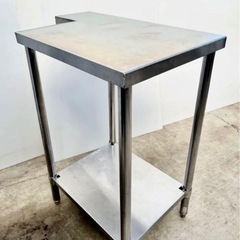 直接引き取り5%OFF　ステンレス作業台 幅480×奥行き575(750)×高さ900mm 調理台 作業台 キッチン台 飲食店 店舗用品 厨房機器 中古 5101725の画像