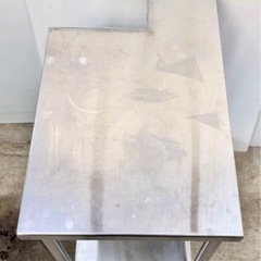 直接引き取り5%OFF　ステンレス作業台 幅480×奥行き575(750)×高さ900mm 調理台 作業台 キッチン台 飲食店 店舗用品 厨房機器 中古 5101725の画像