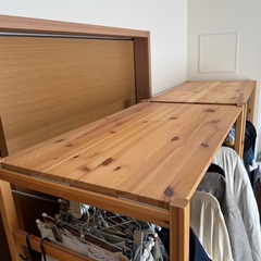 パイン材ユニットシェルフ・ワードローブ（無印良品）の画像