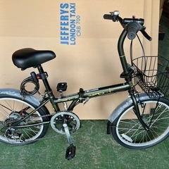 20インチ折りたたみ自転車　グリーンカモ