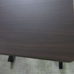 9-2　未使用/新品　スタンディングデスク 昇降デスク 幅70cm 高さ70.5～110cm ガス圧 手動 ワンタッチ 昇降 デスク テーブル 無段階調節 昇降式テーブル パソコンデスク PCデスク 木目調ブラウン の画像