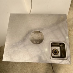 直接引き取り5%OFF ステンレス作業台 架台 幅670×奥行き550×高さ800ｍｍ 排水ホース付 作業台 サーバー ディスペンサー 業務用 厨房用品 6040923の画像