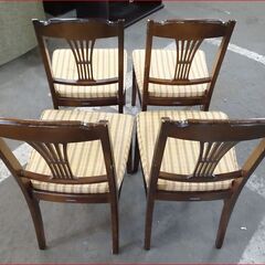 【￥8800】カリモク 1人掛けチェア ダイニングチェア 4脚セット レトロ 家具の画像