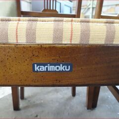【￥8800】カリモク 1人掛けチェア ダイニングチェア 4脚セット レトロ 家具の画像