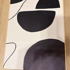 アブストラクトアート作品　木目調フレーム