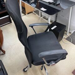 OAチェア　No.2909　ブラック　ワークチェア　高さ調整可能　【リサイクルショップどりーむ荒田店】の画像