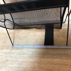 サワフジ レザー調ハンモック型メッシュバスケット ブラック　5個セットですの画像