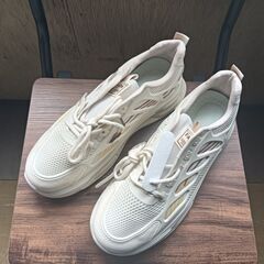 新品 26.5cm メンズ スニーカー ベージュ シューズ 靴 ...