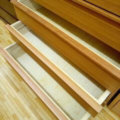 【リユースのサカイ八街店】★ジモティ割あり★ ハイチェスト　タンス　衣類収納　ブラウン　クリーニング済　YJ6112の画像