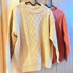 ニット セーター 2着セット ホワイト ハニーズ 