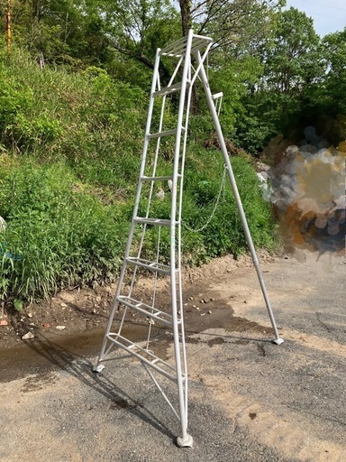 アルミ　三脚脚立　KWA-240B　高さ2m38cm　ジャンク
