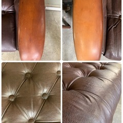 3人掛け　ソファー　中古品　(約)横幅173cm　奥行き75cm　高さ70cm　座面高さ37cmの画像