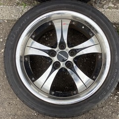【売約済み】アルミホイール18インチ 18×7.5JJ 夏タイヤ 225/45ZR18 LUXXAN 18年製の画像