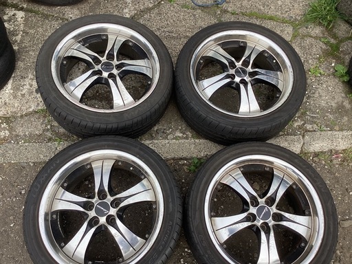 【売約済み】アルミホイール18インチ 18×7.5JJ 夏タイヤ 225/45ZR18 LUXXAN 18年製