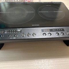アイリスオーヤマ IHクッキングヒーター IHK-W13S-B（2口タイプ）の画像