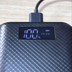 LCD残量表示 LEDライト付モバイルバッテリー　の画像