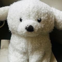 白い犬？のぬいぐるみ