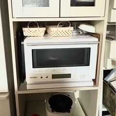 家電食器収納棚　ホワイトウッド
