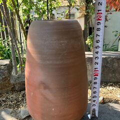 47：備前焼　花瓶　花器　素焼き風　アンティークの画像
