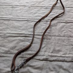 本皮　犬用　リード　茶色