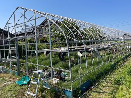 大型ビニールハウス　２５ミリ　フレームセット　解体済み 大型ビニールハウス 25ミリ フレームセット 解体済み