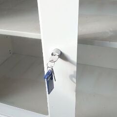 ガラス両開き書庫 W899×D450×H700 CW-0907KG-WWの画像