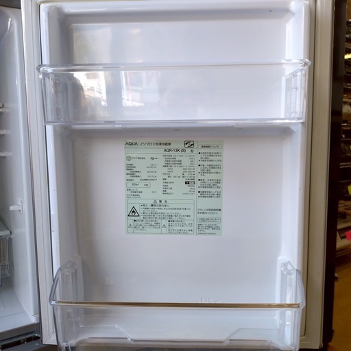 9432 AQUA アクア 2ドア冷凍冷蔵庫 AQR-13K 126L 冷蔵80L 冷凍46L 2021年製