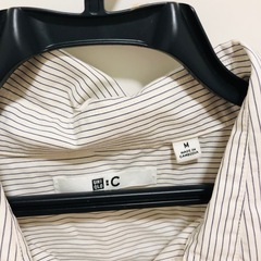 UNIQLO（ユニクロ C）ブロードオーバーサイズシャツ　ストライプ　2点の画像
