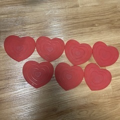 コースター シリコン製 ハート 7枚セットの画像