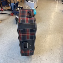 H2505-327 キャリーバッグ チェック柄 レトロ キズ汚れ有りの画像