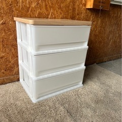 E1404  ウッドトップチェスト　美品