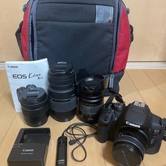美品　Canon EOS Kiss7i！レンズ4本！その他備品、...