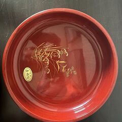 金蒔絵菓子皿とお盆のセットの画像