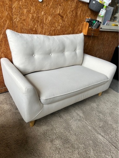 E1415 ニトリ　カジュアルソファー　2人掛けソファー　美品　足取り外し可能