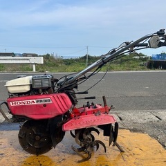 HONDA 管理機 正逆ロータリー　1輪 ネギ　土寄せ　培士　揚士　溝掘り　溝上げ　中耕 除草　跳ね上げ　作業幅 約300mm 約4馬力　家庭菜園 ハウス　簡易始動動画ありの画像