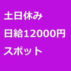 【スポット案件/大募集!】【日給12000円】東京都墨田区 / ...