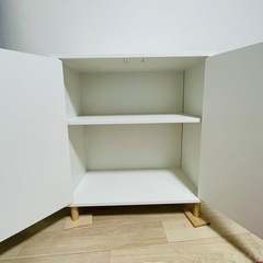 IKEA  EKET エーケト キャビネットコンビネーション 脚付き, ホワイト/木製の画像