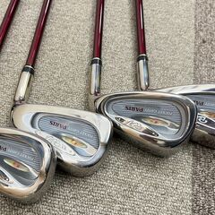 ij2415A PARIS ゴルフクラブ バッグ POCKET CAVITY TITANNIUM FACE アイアン 不完全 8本の画像