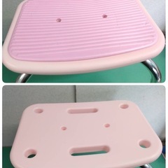 ● 幸和製作所 TacaoF BSOC02-PK テイコブ シャワーチェア 背無 入浴用いす 入浴用品 バスチェア 高さ調節5段階 入浴 補助 介護 介助 自立 お風呂 椅子 ピンク 美品④の画像