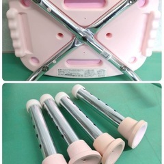 ● 幸和製作所 TacaoF BSOC02-PK テイコブ シャワーチェア 背無 入浴用いす 入浴用品 バスチェア 高さ調節5段階 入浴 補助 介護 介助 自立 お風呂 椅子 ピンク 美品④の画像