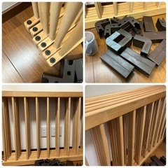 【farska】 木製 ベビーサークル　ベビーゲートの画像