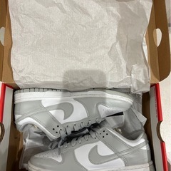Nike Dunk Low グレー/ホワイト　スニダン　値下げの画像