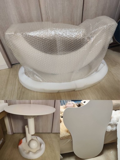  【新品／未使用】ホワイトローテーブル2個セット