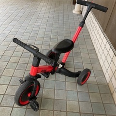 三段階変形三輪車二輪車ポール外し