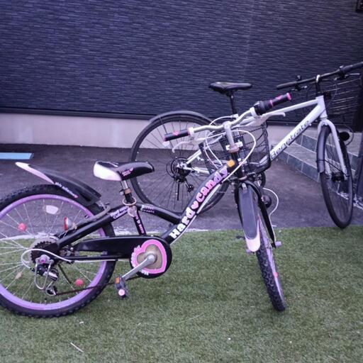 新品タイヤ&サドル　 クロスバイク　BK×purple 新品タイヤ&サドル クロスバイク BK×purple