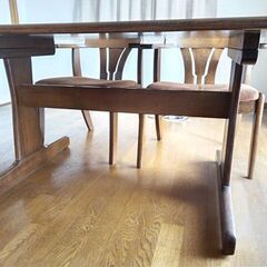 [5月末迄掲載] [無料] ダイニングテーブル(幅150cm 奥行90cm 高さ66cm)と椅子4脚セットの画像