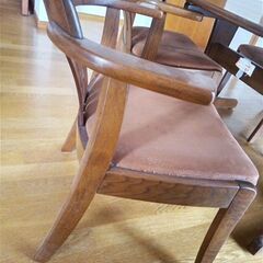 [5月末迄掲載] [無料] ダイニングテーブル(幅150cm 奥行90cm 高さ66cm)と椅子4脚セットの画像