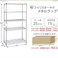 【極美品】アイリスオーヤマ　メタルラック