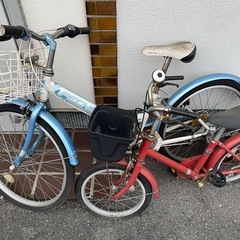 自転車2台セット　
子供用　オイル缶