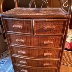 籐製キャビネット